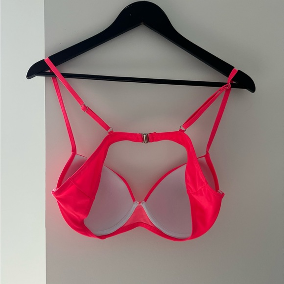 SHEIN Neon Pink 2 Piece Ruched Bikini Set - Picture 2 of 5